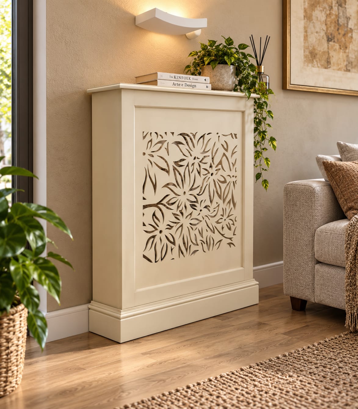 Copri termosifone modello Flora
